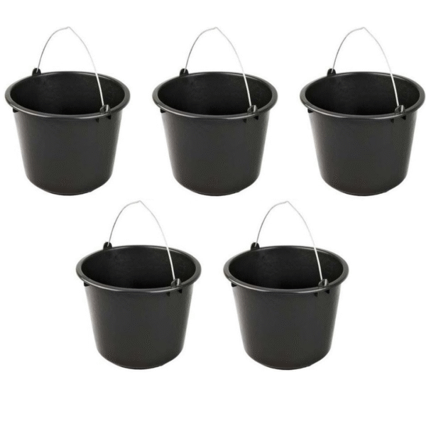 5x Stevige Huishoudemmers 12 liter