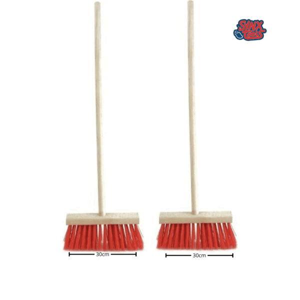 Synx Tools Set van 2 Buitenbezem Rood - Inclusief steel 120 cm